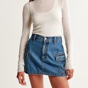 Abercrombie & Fitch Denim Cargo Skirt